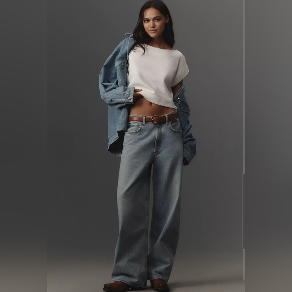 Anthropologie Drop Shoulder Crop Top Ivory Size Small - Picture 4 of 16